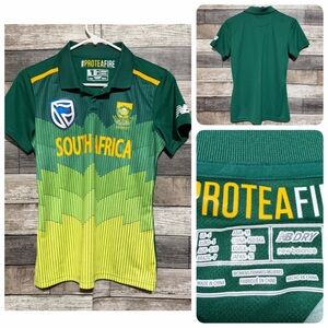 New Balance South Africa Cricket Polo Shirt Women’s S Green Performance